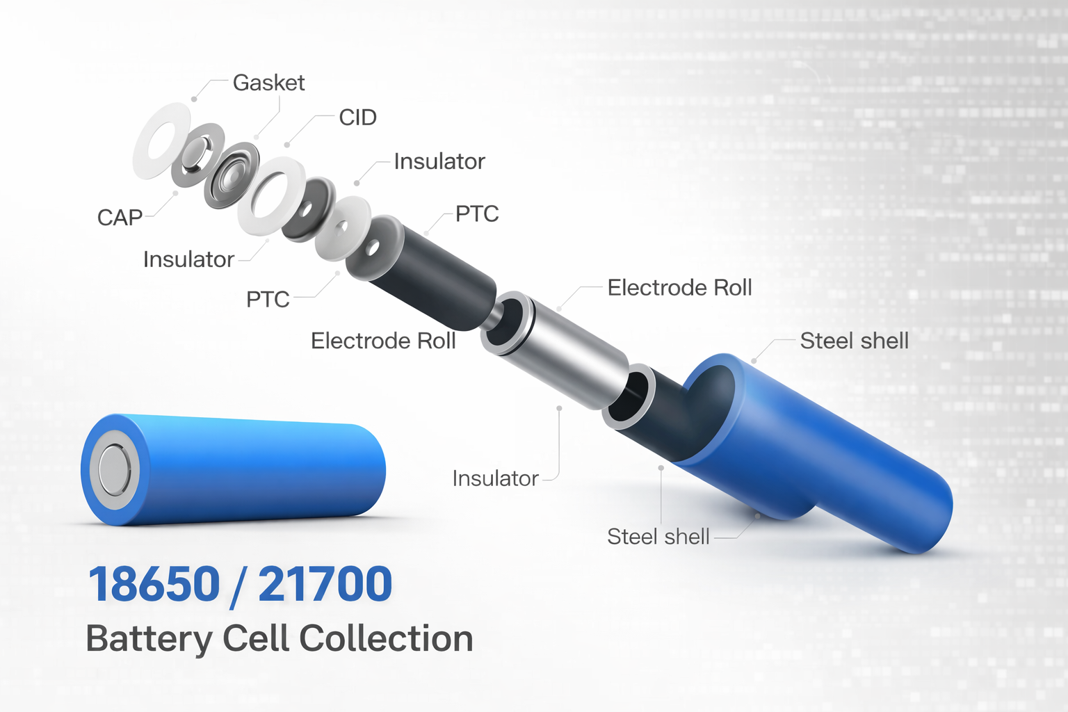 21700 Battery Cell Collection