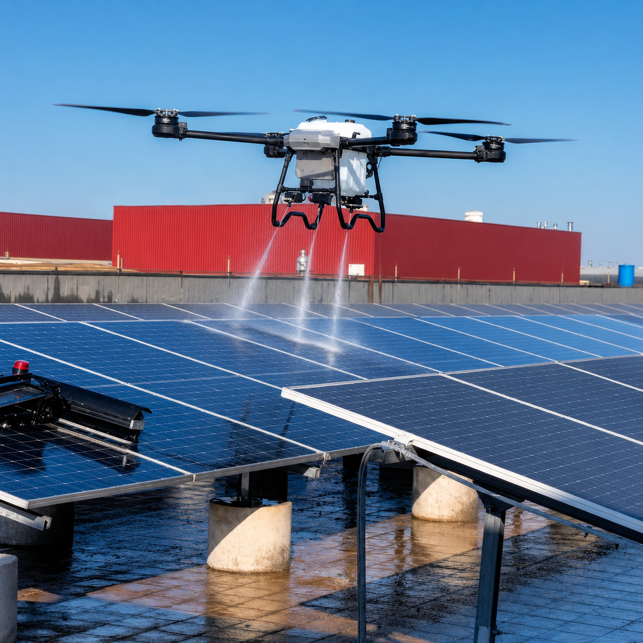 ULS Solar Panel Cleaning Drone | Commercial PV Cleaning UAV