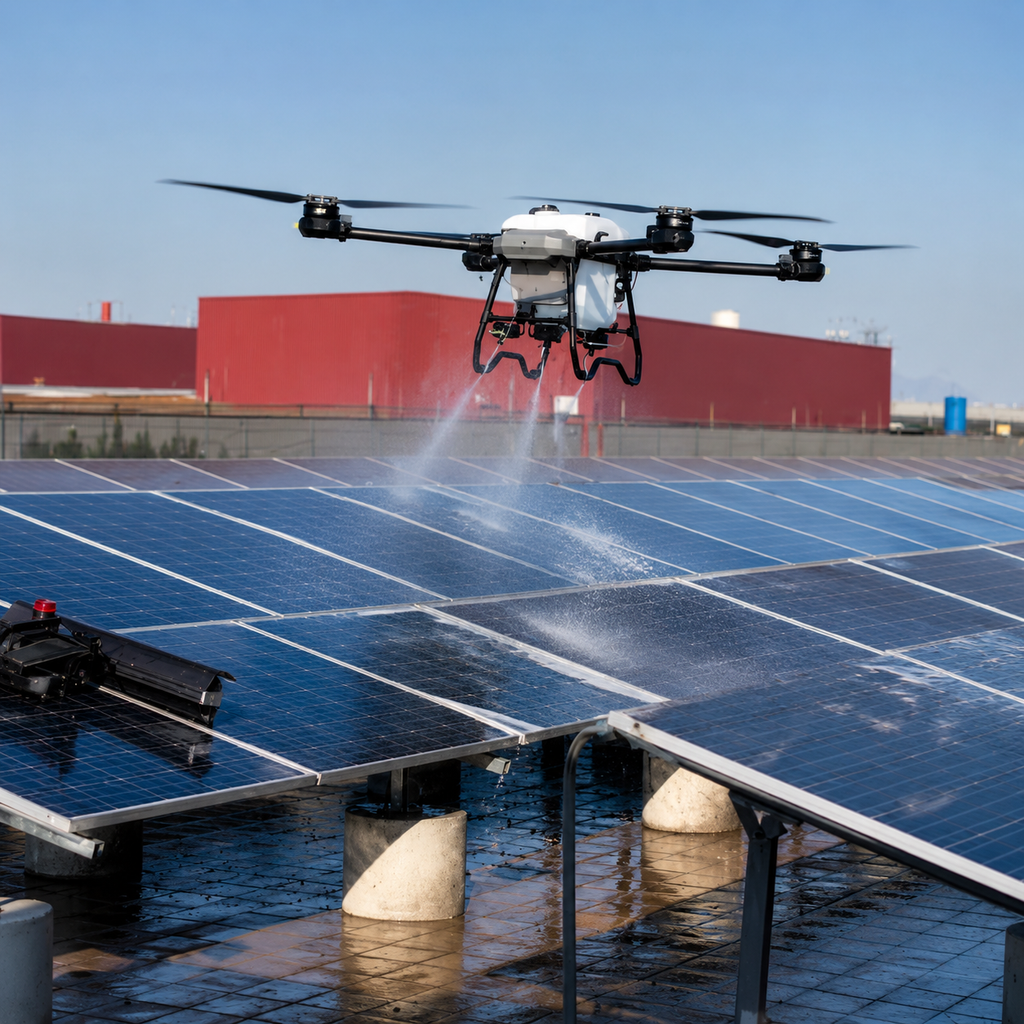 ULS Solar Panel Cleaning Drone | Commercial PV Cleaning UAV
