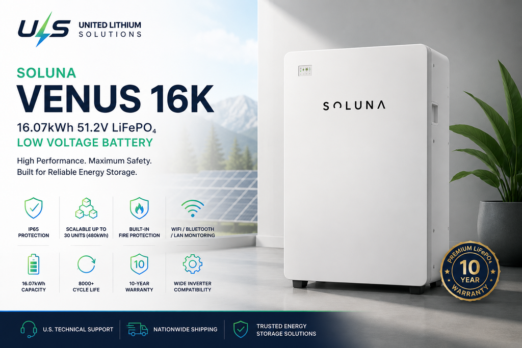 Soluna 16K LV | 16.07kWh 51.2V LiFePO₄