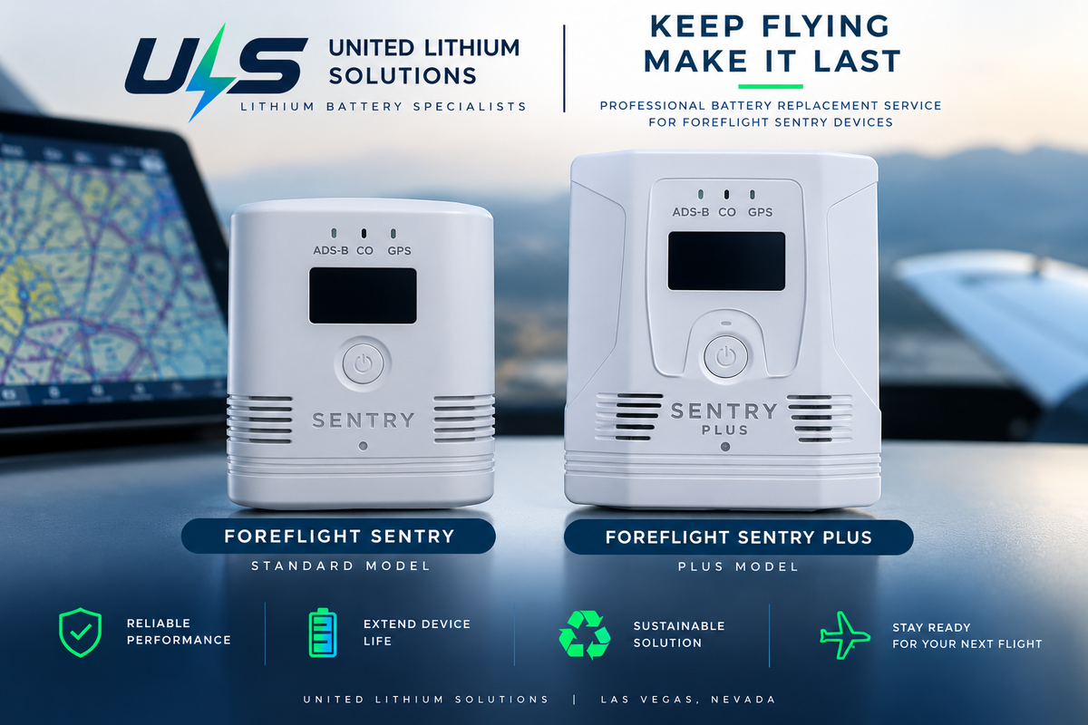 ULS Battery Revival™ for ForeFlight Sentry | Battery Cell Replacement Service