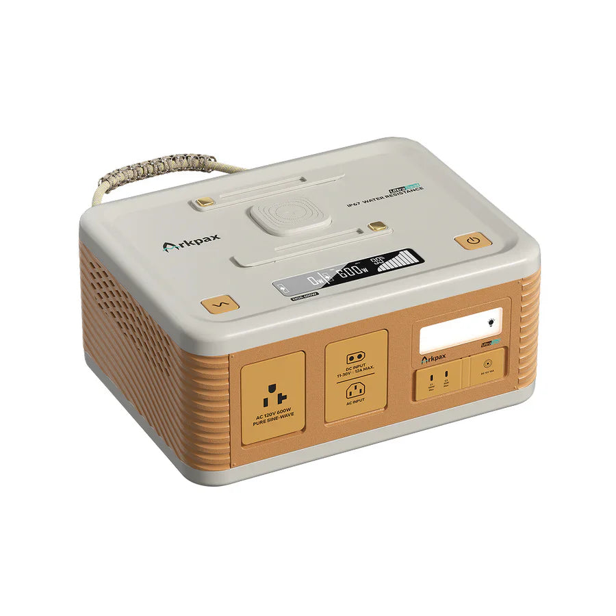 Arkpax NOA 600 W Waterproof Power Station – 512 Wh LiFePO₄